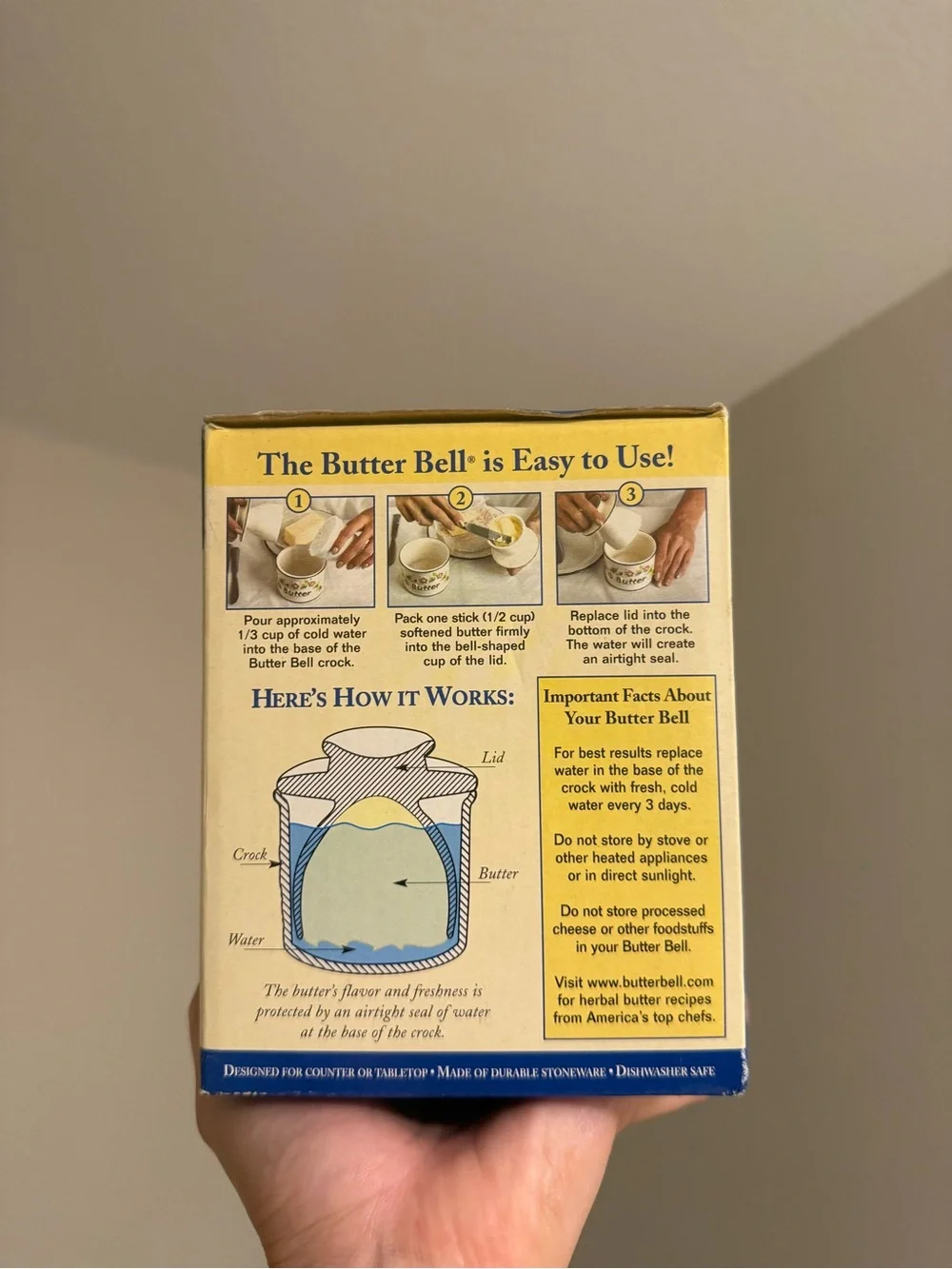 Vtg Butter Bell White Butter Keeper Crock NWT